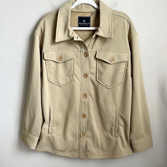 Bagatelle Women’s Tan Shacket Jacket L - Picture 1 of 6